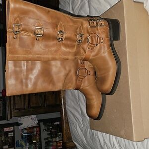 STEVE MADDEN BOOTS!! LIKE NEW! Womens Sz 10, BRN DISTRE,BROCKS!!